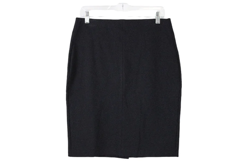 Roz & Ali Sturdy Stretch Black Skirt | M denim skirt trendy
