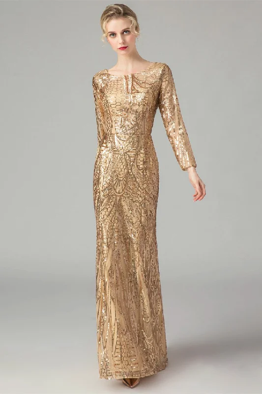 Mermaid Champagne Prom Dress Scoop Neck Long Evening Party Dress Tunics Exclusive limited Mermaid Champagne Prom Dress Scoop Neck Long Evening Party Dress Tunics Exclusive limited