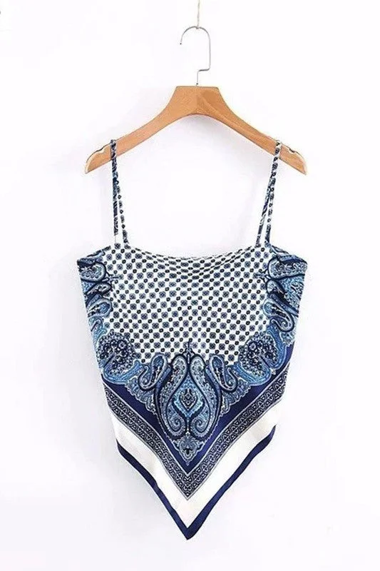 BACK TIE CLOSURE CAMIS TANK high neck tank