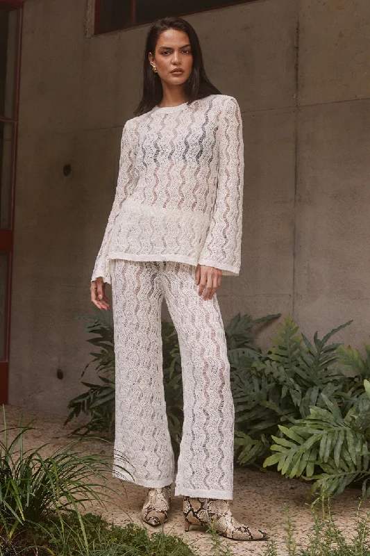 SAMARA PANT - CREAM Fashionable Sporty Pants
