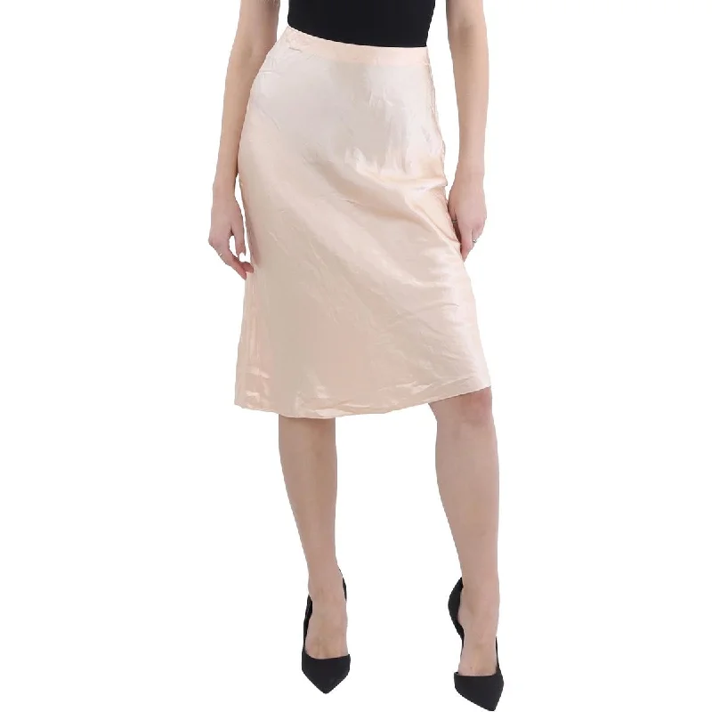 Vince Womens   Satin Slip Party Midi Skirt leather skirt modern