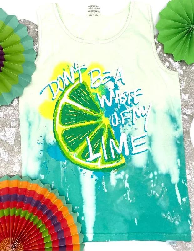 Dont Be a Waste of My Lime Tank mint tank top