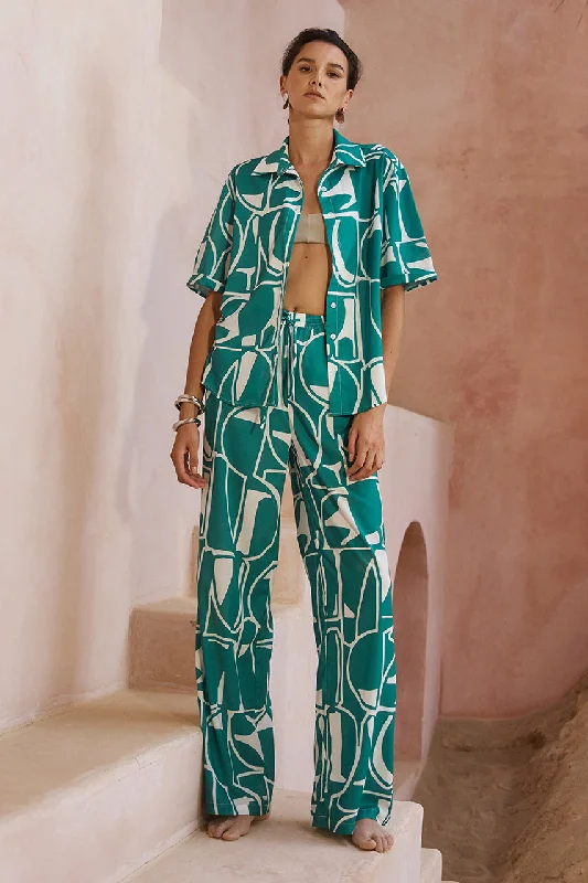 GIANI PANT - GREEN Elegant Dress Pants