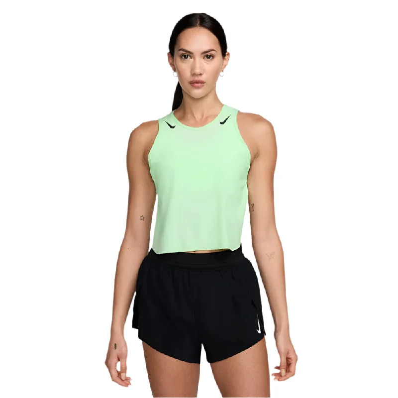 Nike Women's AeroSwift Dri-FIT ADV Cropped Running Tank Top metallic tank top
