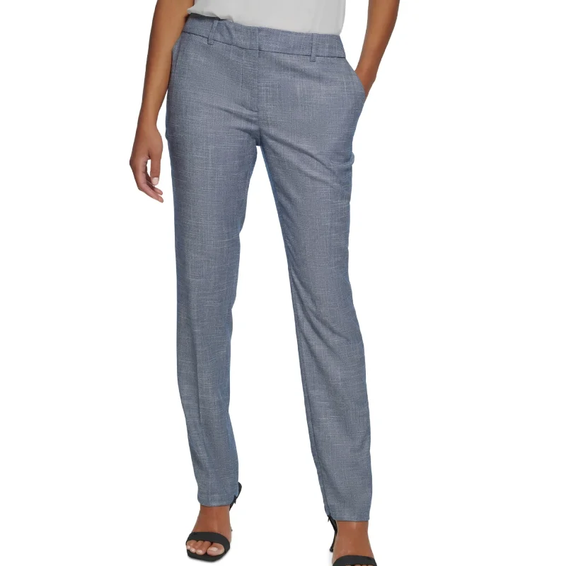 CALVIN KLEIN -  Mid-Rise Cropped Ankle Pants High-Waist Yoga Pants