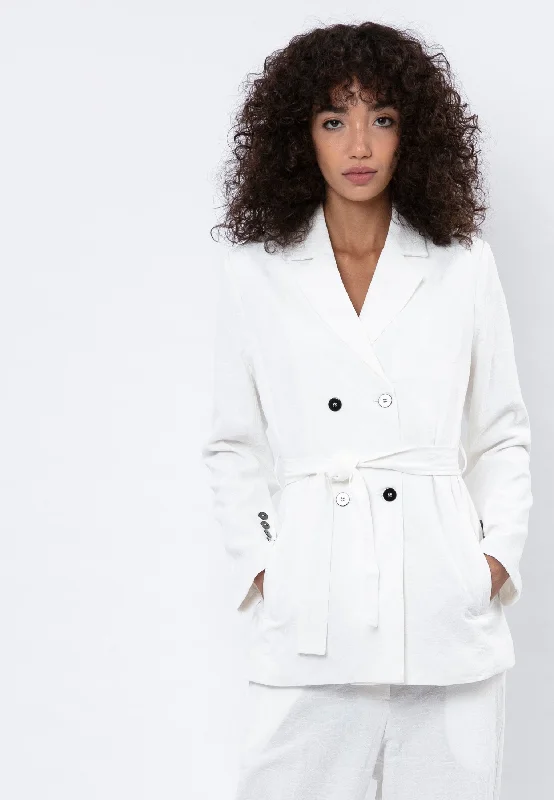 DASH JACKET WHITE Rayon Fabric Velvet Fabric Corduroy Fabric