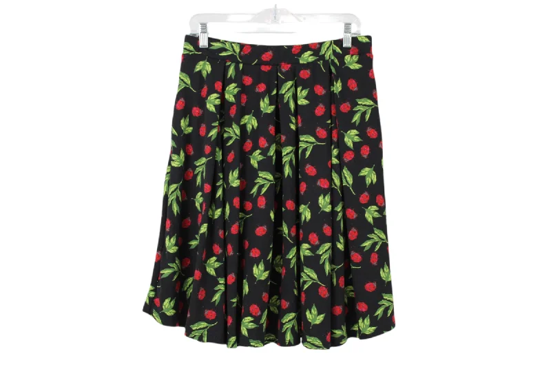 LuLaRoe Black Ladybug Skirt | L leather skirt bold