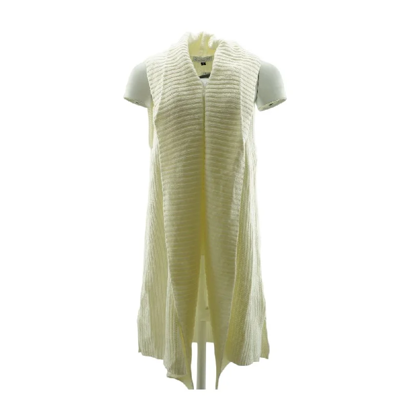 Ivory Solid Cardigan Sweater Slim Fit Regular Fit Oversized