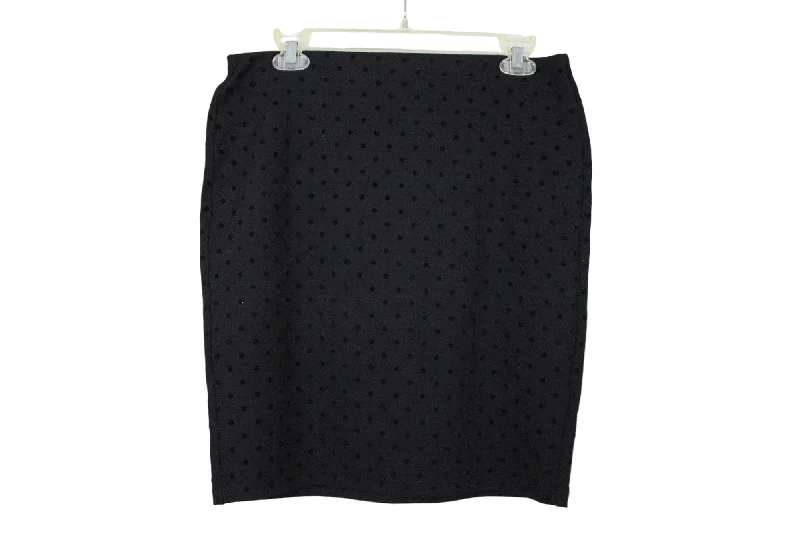 Old Navy Black Polka Dot Skirt | M cashmere skirt plush