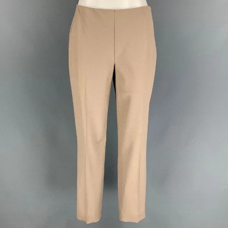 RALPH LAUREN Black Label Size 6 Beige Wool Blend Dress Pants Lightweight Jogger Pants