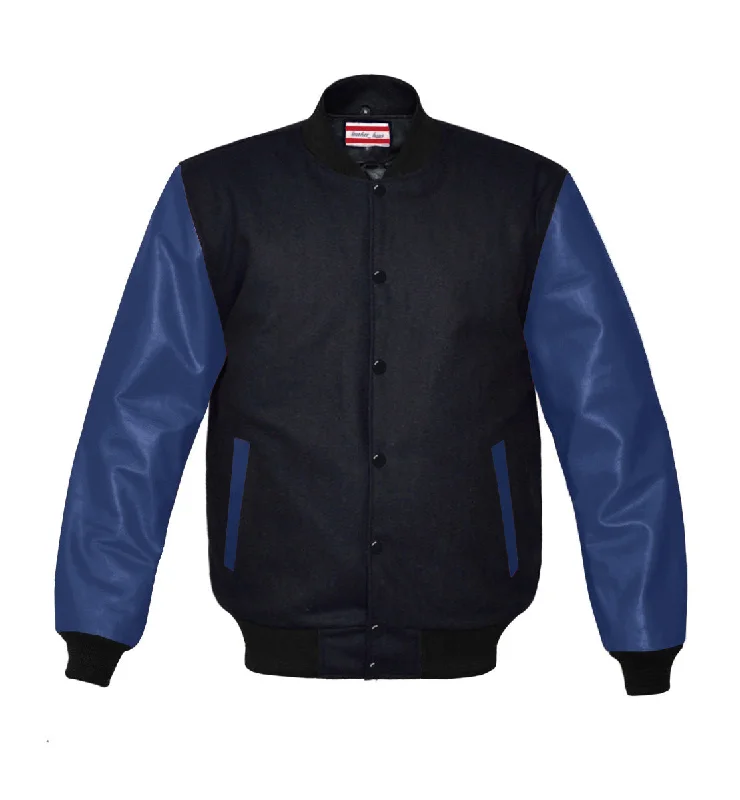 Original American Varsity Navy Leather Sleeve Letterman College Baseball Women Wool Jackets #NVSL-BSTR-BB_BBand Satin Jacket Silk Jacket Chiffon Jacket Original American Varsity Navy Leather Sleeve Letterman College Baseball Women Wool Jackets #NVSL-BSTR-BB_BBand Satin Jacket Silk Jacket Chiffon Jacket