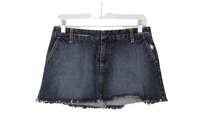 Blue Asphalt Denim Mini Skirt | 3 corduroy skirt comfortable