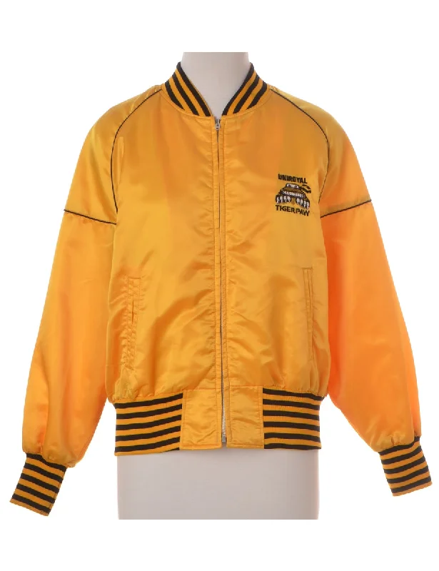 Yellow Team Jacket Satin Jacket Silk Jacket Chiffon Jacket