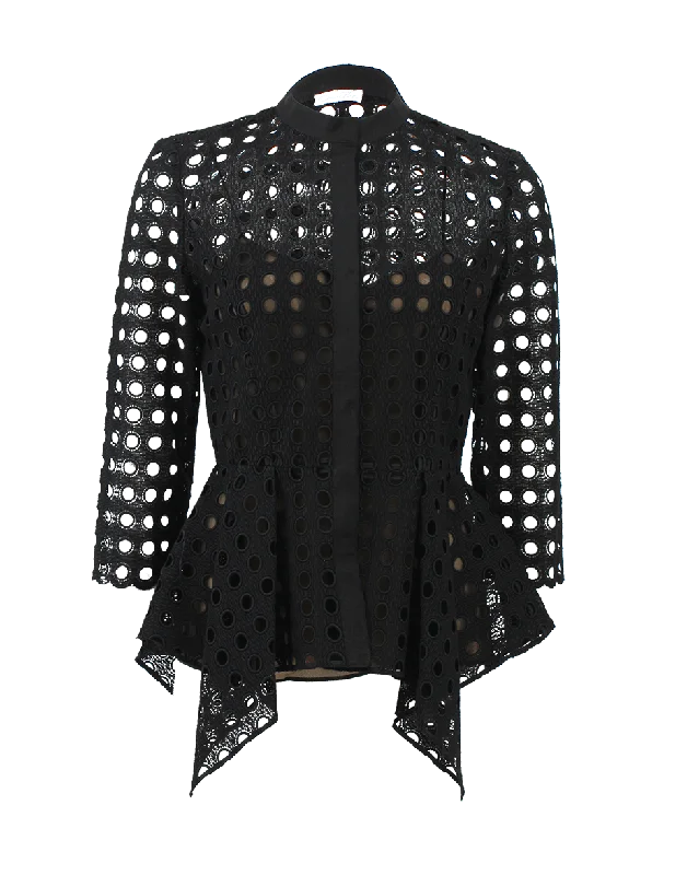 Peplum Jacket With Camisole Hoodie Zip-Up Jacket Button-Up Jacket