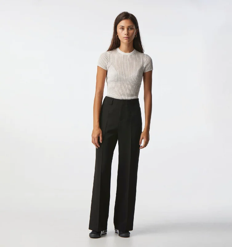 Gala High Waisted Pant - Black Fashionable Work Pants