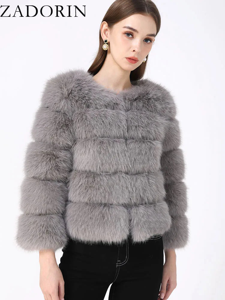Autumn Winter Fluffy Black Faux Fur Coat Women-Elegant Thick Warm Faux Fur Jackets For Women Appliqued Jacket Beaded Jacket Sequined Jacket Autumn Winter Fluffy Black Faux Fur Coat Women-Elegant Thick Warm Faux Fur Jackets For Women Appliqued Jacket Beaded Jacket Sequined Jacket