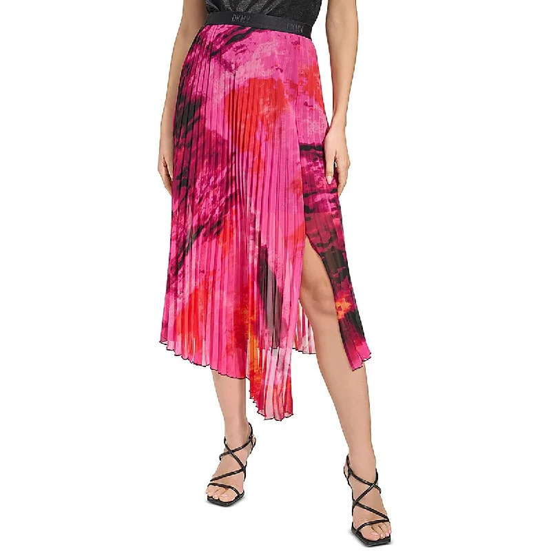 DKNY Womens Asymmetric  Maxi Skirt denim skirt durable