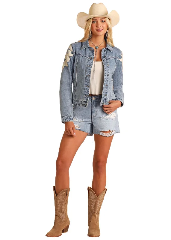 Women's Rock & Roll Ivory Pleather Fringe Jacket Knit Jacket Woven Jacket Fleece Jacket