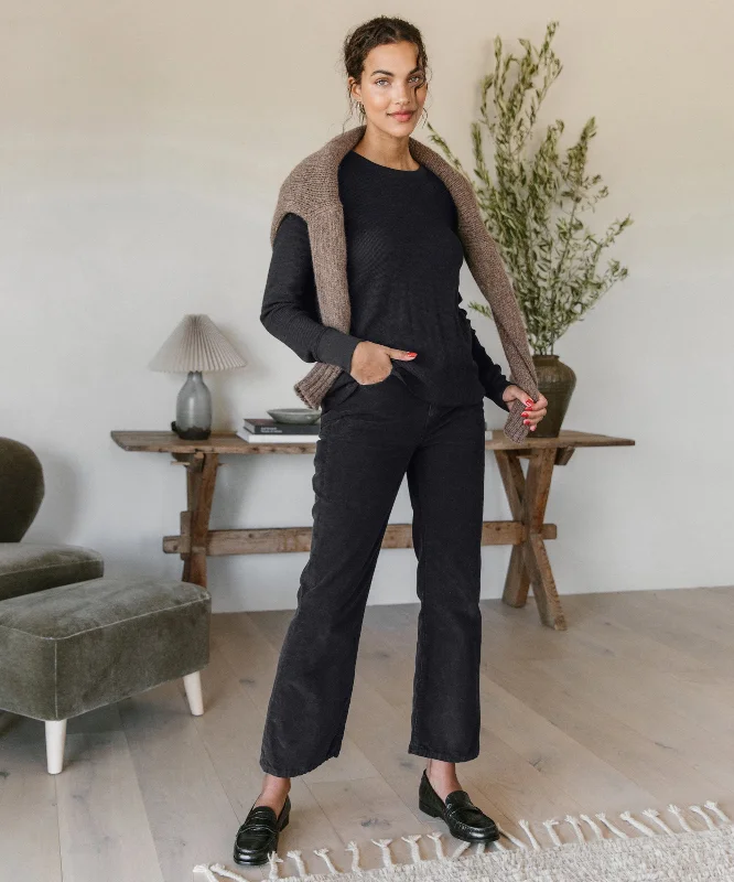 Loose Flare Pant Stylish Elastic Waist Pants