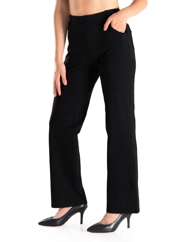 Wide Leg Yoga Dress Pants,4 Pockets Trendy Palazzo Pants
