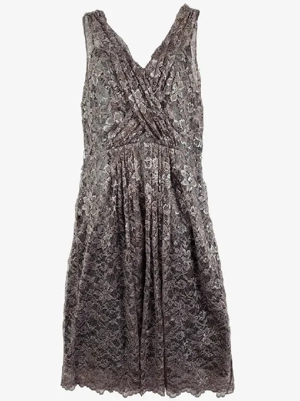 Table Eight Mauve Shimmer Lace Party Dress Size 10 Tunics Lace romantic