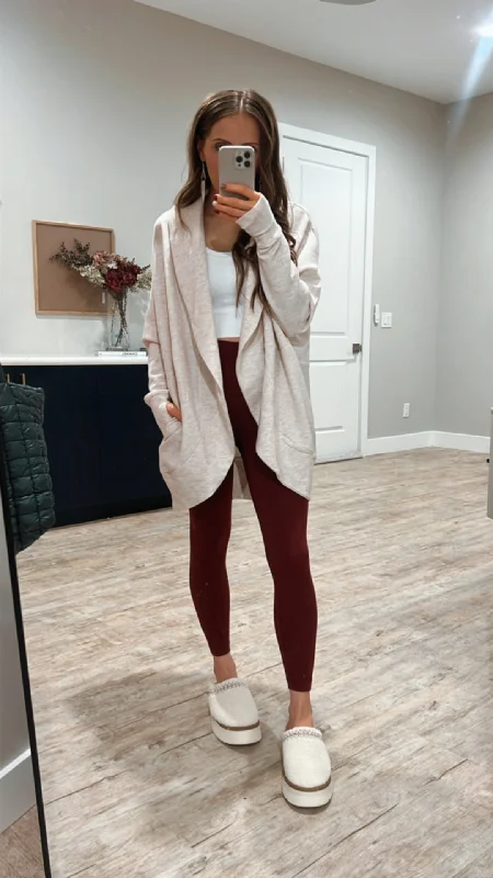 Soft Scuba Cardigan Boat Neck Shawl Collar Notched Collar