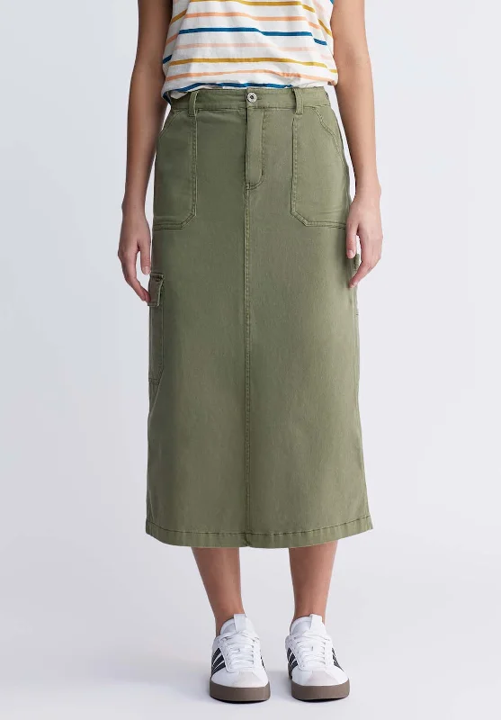 Matilde Women’s Cargo Skirt in Burnt Olive - WS0010P lace skirt intricate