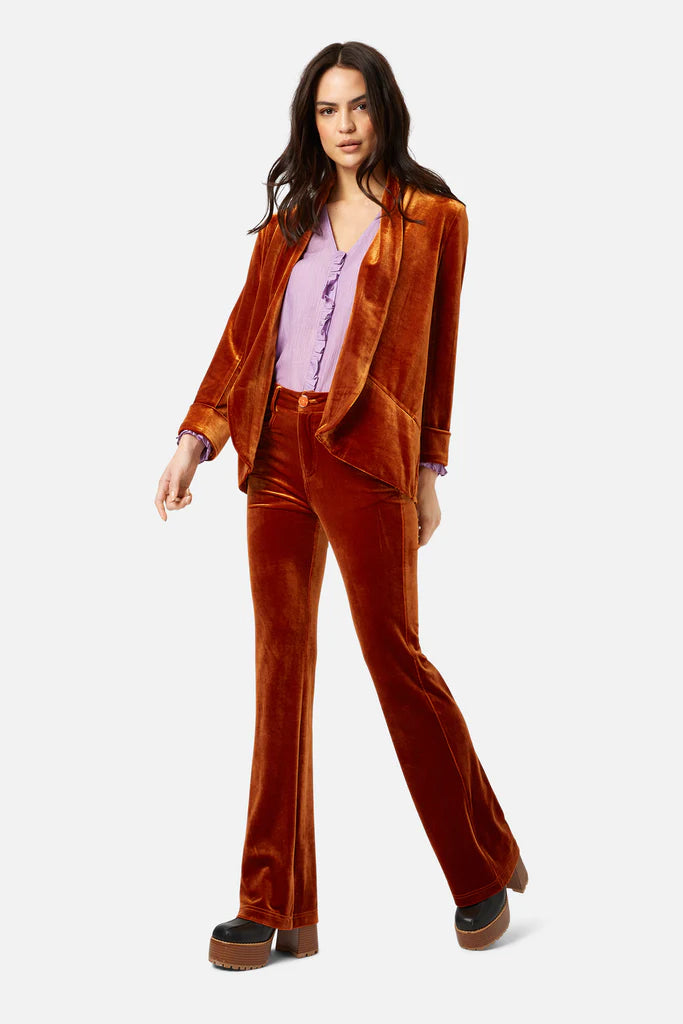 Tan Velvet Boyfriend Jacket Fitted Jacket Loose Jacket Oversized Jacket