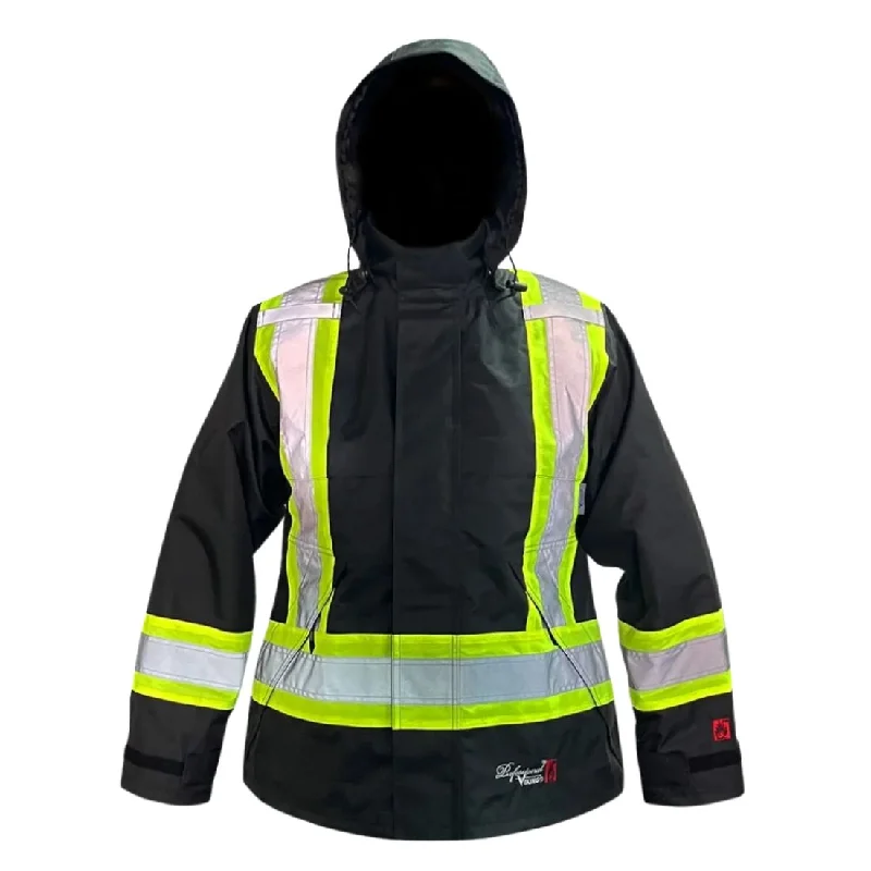 Viking Flame Resistant Journeywomen 300D Ripstop High Visibility Women's Jacket 3907LFRJ - Black Chenille Jacket Brocade Jacket Lace Jacket Viking Flame Resistant Journeywomen 300D Ripstop High Visibility Women's Jacket 3907LFRJ - Black Chenille Jacket Brocade Jacket Lace Jacket