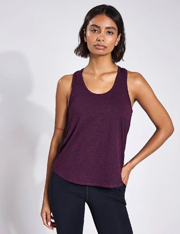 ReSet Relaxed Tank - Plum Heather athletic tank top
