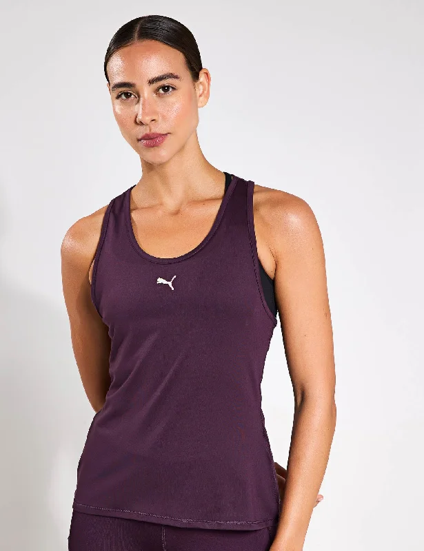 RUN CLOUDSPUN Running Tank - Midnight Plum slim fit tank