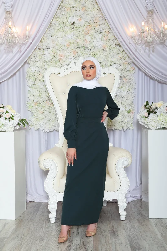 Luxe Soft Maxi Skirt - Jade Green high waist skirt