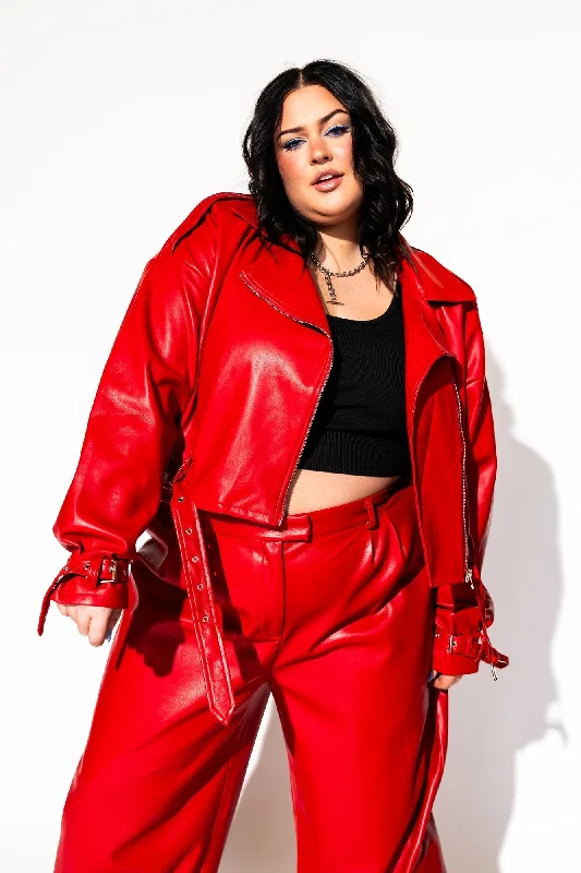 Buttery Soft Vegan Leather Moto Jacket in Cherry Red Satin Jacket Silk Jacket Chiffon Jacket Buttery Soft Vegan Leather Moto Jacket in Cherry Red Satin Jacket Silk Jacket Chiffon Jacket