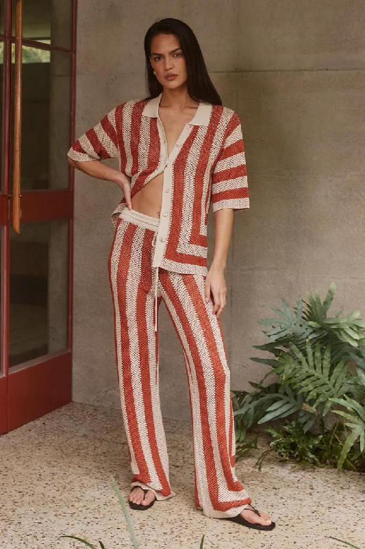 ZIGGY PANT - TERRACOTA/SAND Soft Stretch Pants