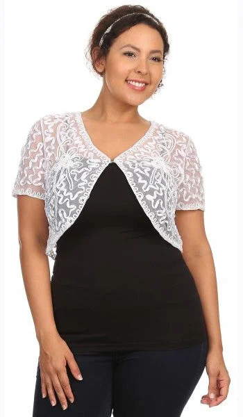 Lace Bolero Jacket Short Sleeve by COC TN167 Hooded Jacket Caped Jacket Shawl Collar Jacket Lace Bolero Jacket Short Sleeve by COC TN167 Hooded Jacket Caped Jacket Shawl Collar Jacket