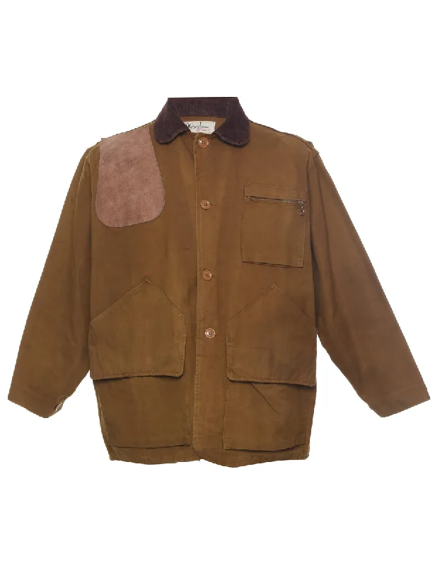 Workwear Olive Green Jacket - S Tailored Jacket Straight Jacket A-Line Jacket