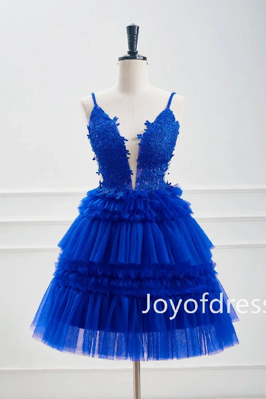 Plunging Neck Royal Blue Corset A-Line Tiered Short Party Dress Tunics Versatile functional Plunging Neck Royal Blue Corset A-Line Tiered Short Party Dress Tunics Versatile functional