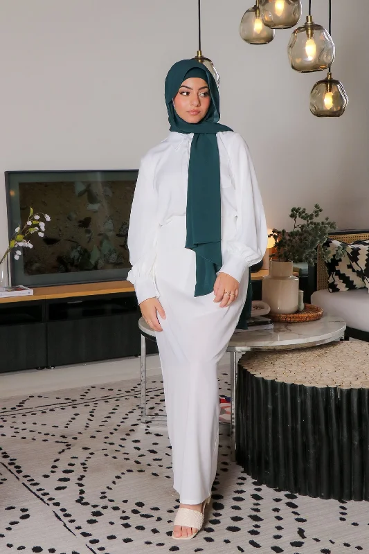 Luxe Soft Maxi Skirt - White leather skirt durable