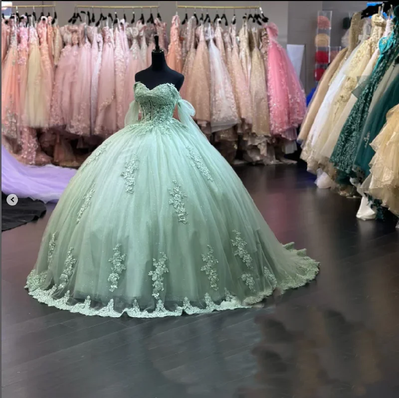 Sage Green Quinceanera Dresses Lace Off-Shoulder Sweet 16 Birthday Party Dress,Sage Green Ball Gown ,Y2421 Tunics Fall fleece Sage Green Quinceanera Dresses Lace Off-Shoulder Sweet 16 Birthday Party Dress,Sage Green Ball Gown ,Y2421 Tunics Fall fleece