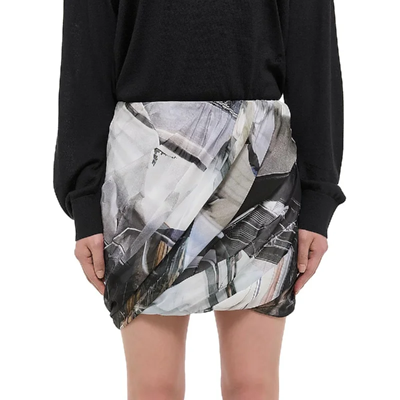 Helmut Lang Womens Silk Bubble Mini Skirt athletic skirt fit
