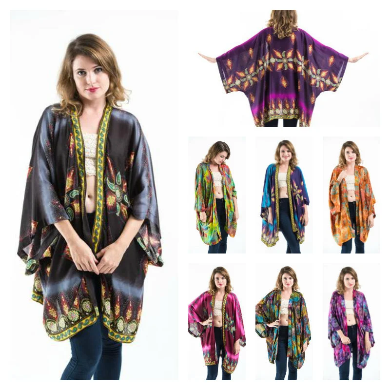 Assorted set of 5 Unisex Kimono Cardigan Seamless Knitted Crochet