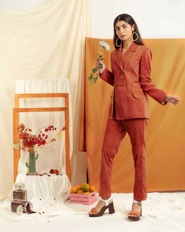 Scarlet Pant Suit Relaxed Linen Pants