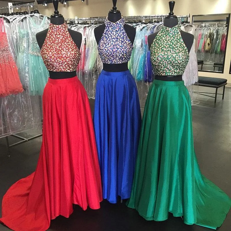Beading Crystal Sexy Party Dress 2 Pieces Long A Line Evening Formal Dress Prom Dresses Tunics Leisure comfortable Beading Crystal Sexy Party Dress 2 Pieces Long A Line Evening Formal Dress Prom Dresses Tunics Leisure comfortable