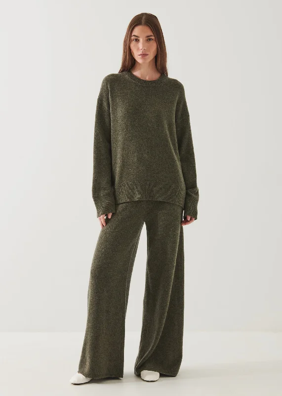 Cashmere Drawstring Pant Classic Cropped Pants