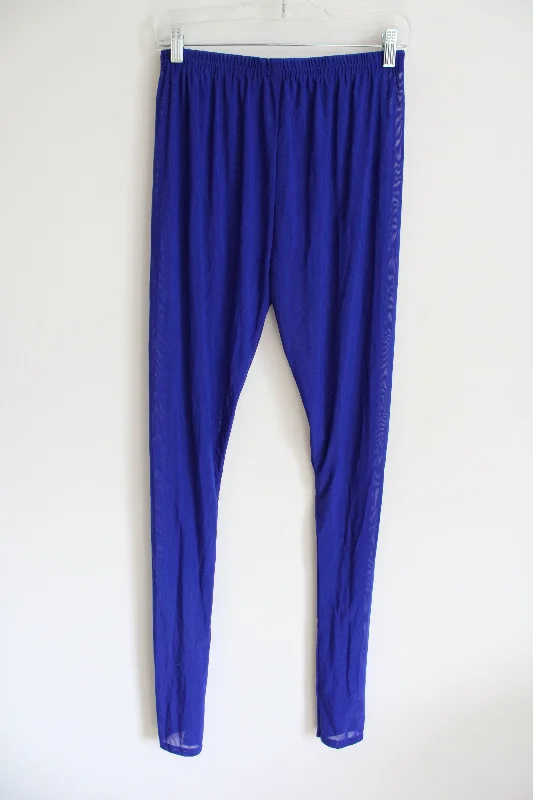 Cobalt Blue Sheer Elastic Waist Pants | 1 Lightweight Jogger Pants