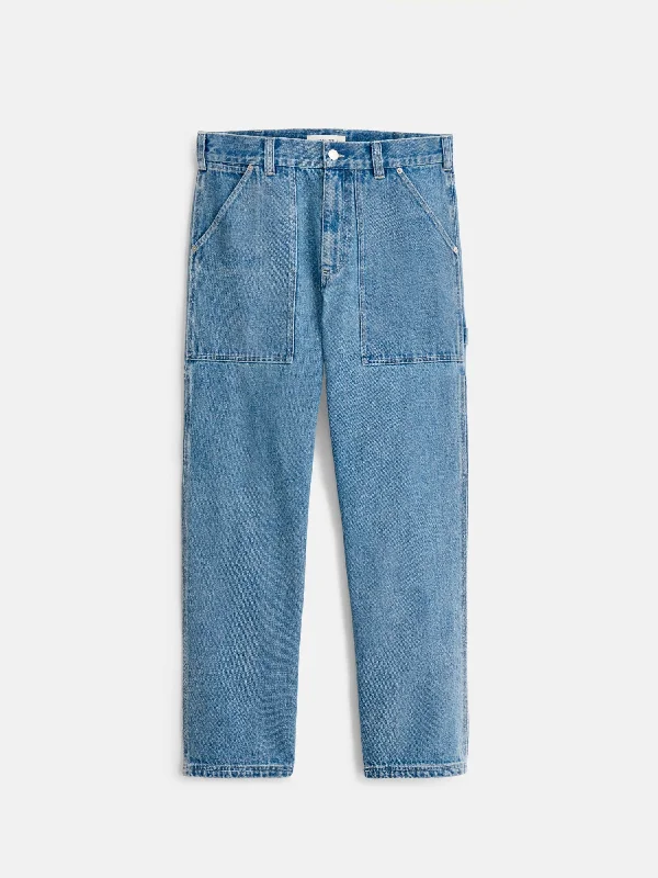 Painter Pant in Vintage Wash Denim Trendy Wide-Leg Pants