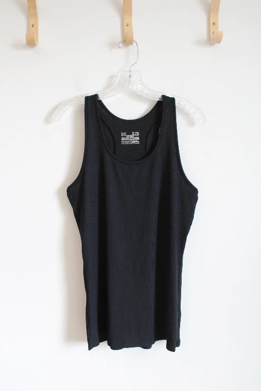 Under Armour Black Fitted Athletic Tank Top | XL grey tank top