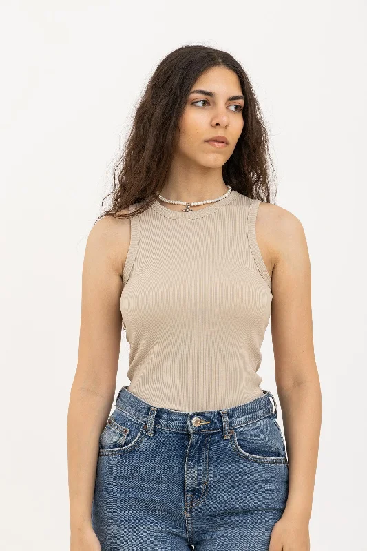 Ribbed Tank Top - It's peppers rhinestone tank top