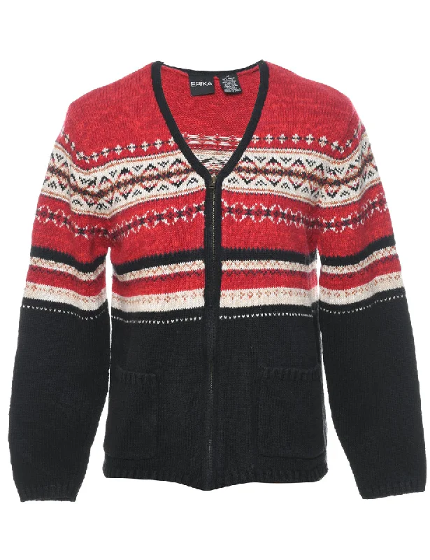 Erika Nordic Cardigan - M Iron Safe Non-Iron Wrinkle Free