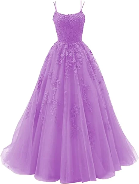 Spaghetti Straps Prom Dress Long Tulle Lace Appliques Backless Princess Wedding Formal Party Dresses Y1847 Tunics Vintage classic Spaghetti Straps Prom Dress Long Tulle Lace Appliques Backless Princess Wedding Formal Party Dresses Y1847 Tunics Vintage classic